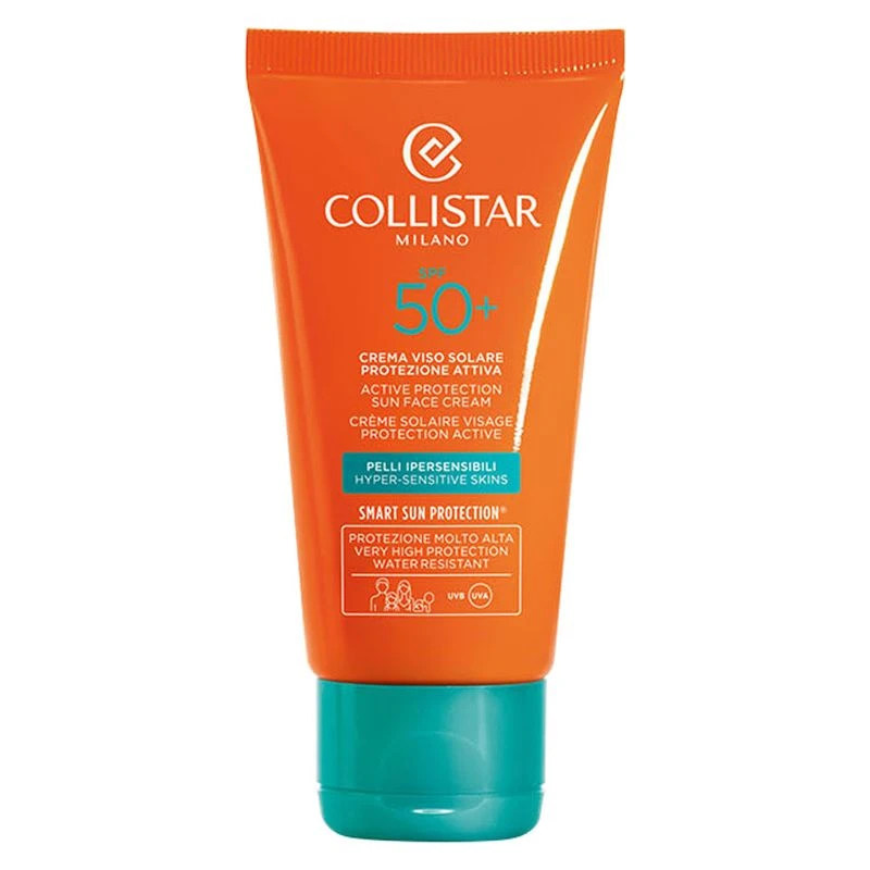 Collistar Crema Viso Solare Protezione Attiva Pelli Ipersensibili Spf 50+ 1 Collistar Crema Viso Solare Protezione Attiva Pelli Ipersensibili Spf 50+
