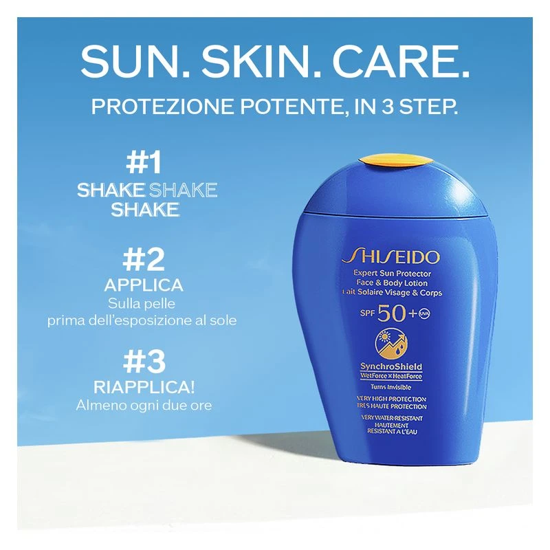 Shiseido Expert Sun Protector Face & Body Lotion Spf 50+ 5 Shiseido Expert Sun Protector Face & Body Lotion Spf 50+ - immagine 5