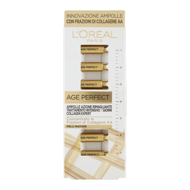 L'Oreal AGE PERFECT AMPOLLE AZIONE RIMAGLIANTE TRATTAMENTO INTENSIVO 7 GIORNI COLLAGEN EXPERT 1 L'Oreal AGE PERFECT AMPOLLE AZIONE RIMAGLIANTE TRATTAMENTO INTENSIVO 7 GIORNI COLLAGEN EXPERT