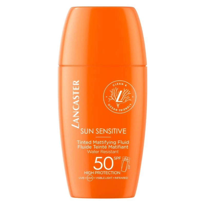 Lancaster SUN SENSITIVE TINTED MATTIFYING FLUID SPF 50 1 Lancaster SUN SENSITIVE TINTED MATTIFYING FLUID SPF 50