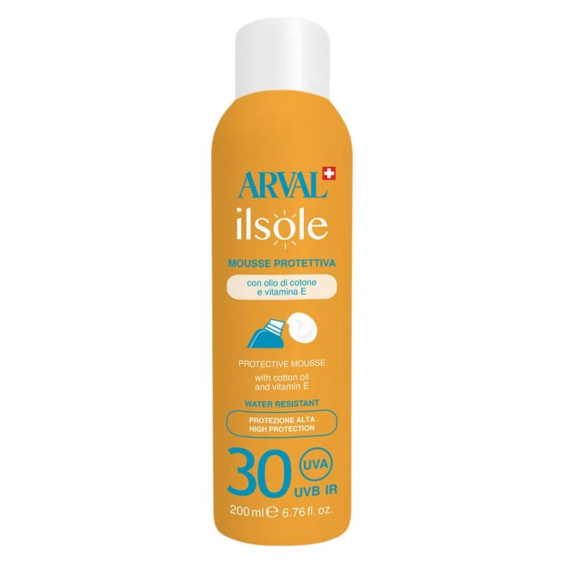 IL SOLE MOUSSE PROTETTIVA SPF 30 CON OLIO DI COTONE E VITAMINA E 1 IL SOLE MOUSSE PROTETTIVA SPF 30 CON OLIO DI COTONE E VITAMINA E
